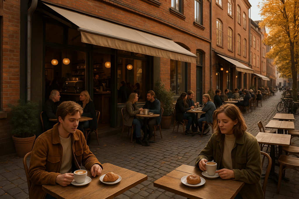 Illustration af cafe aarhus