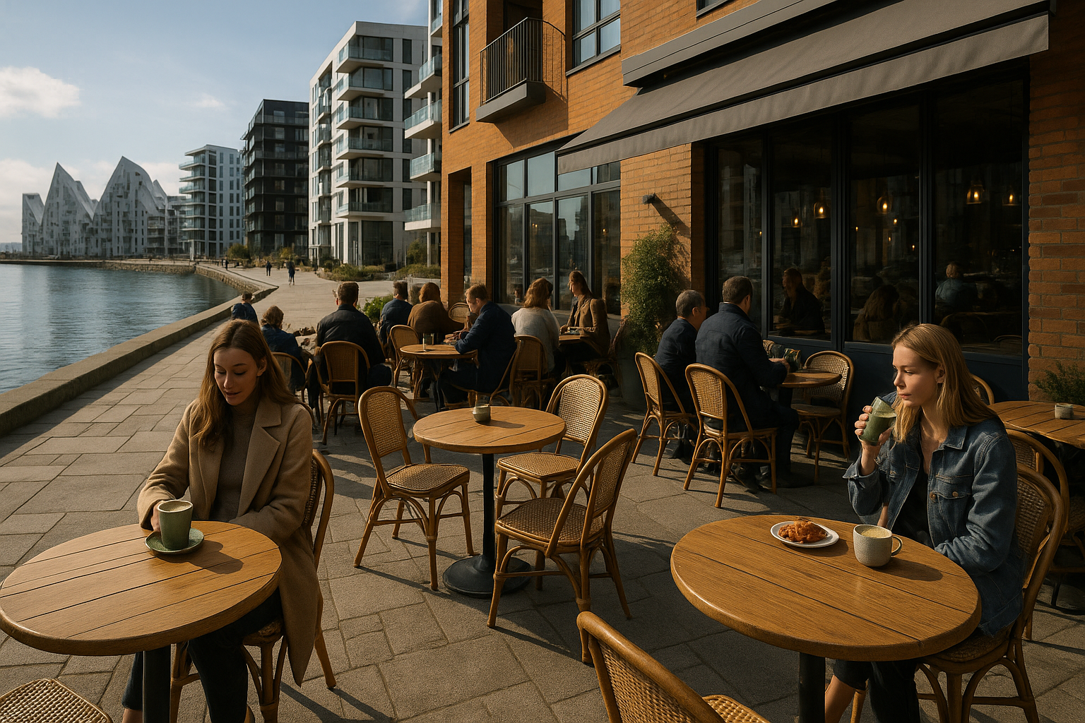 Illustration af cafe aarhus ø