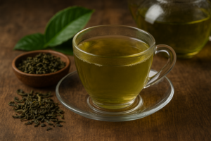 Illustration af grøn te bivirkninger