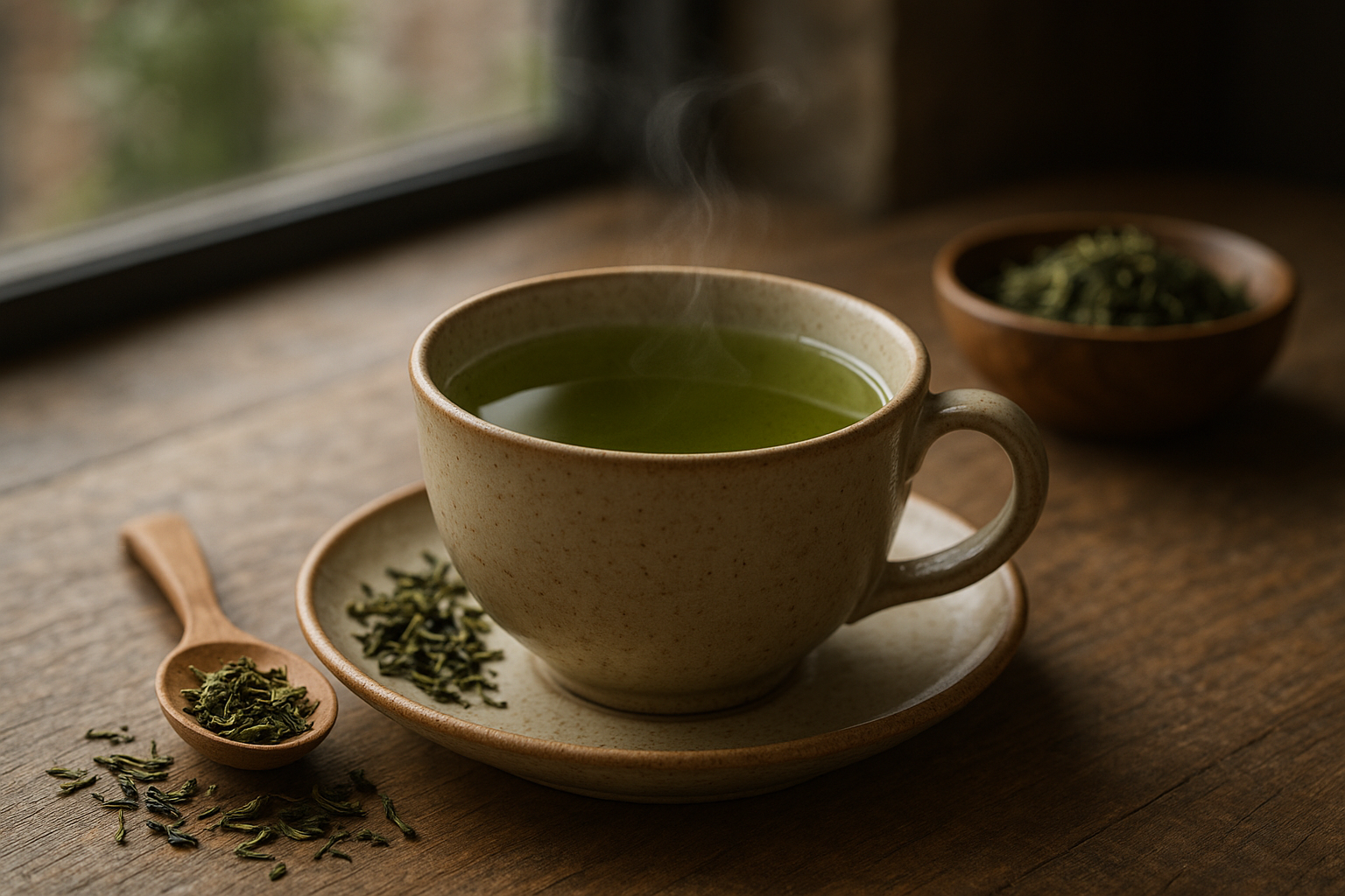 Illustration af hvad er grøn te