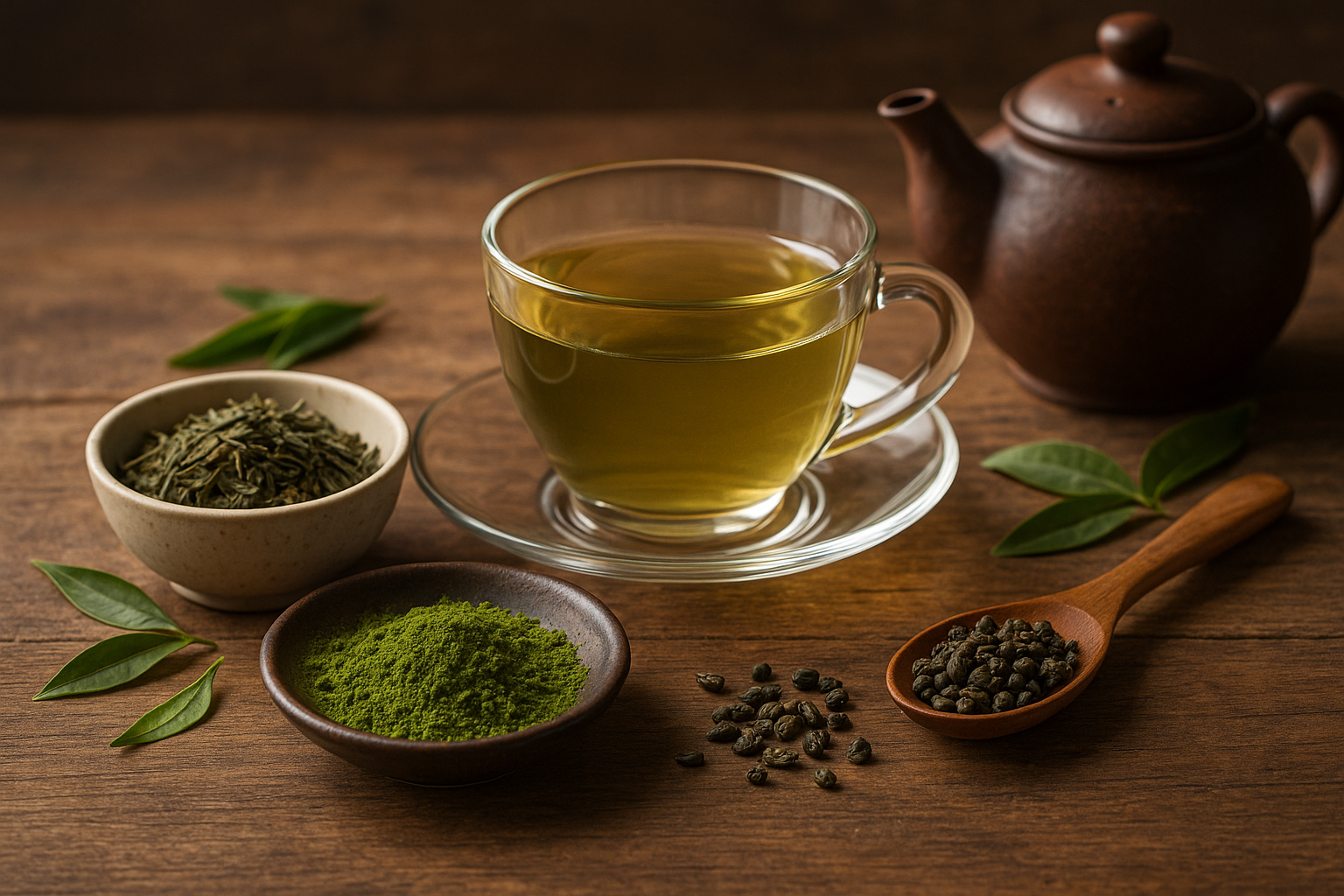 Illustration af hvilken grøn te er bedst