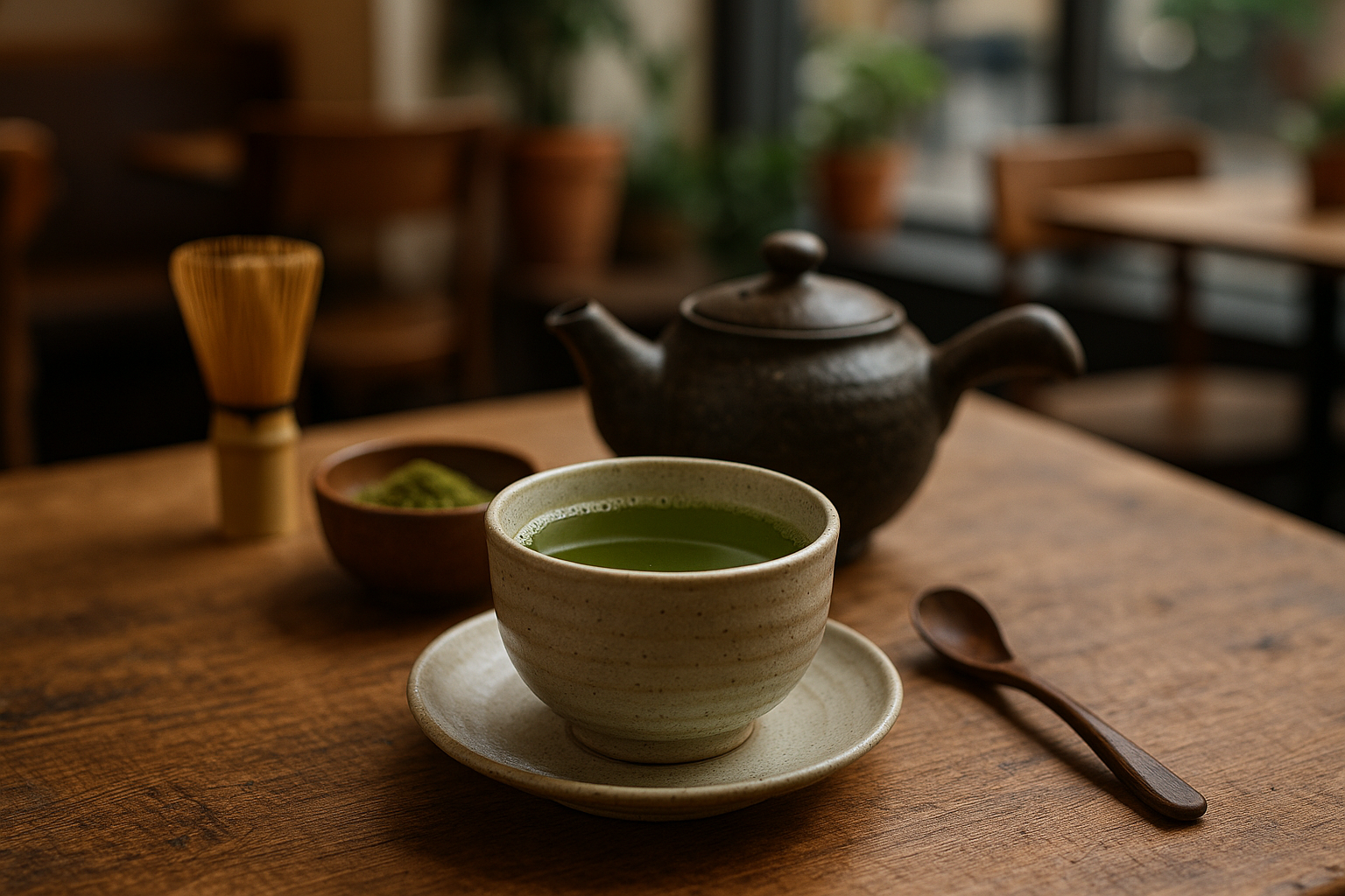 Illustration af japansk grøn te