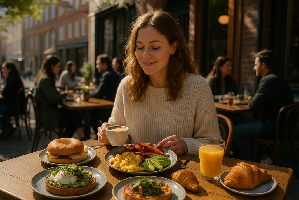 Illustration af lækker brunch århus