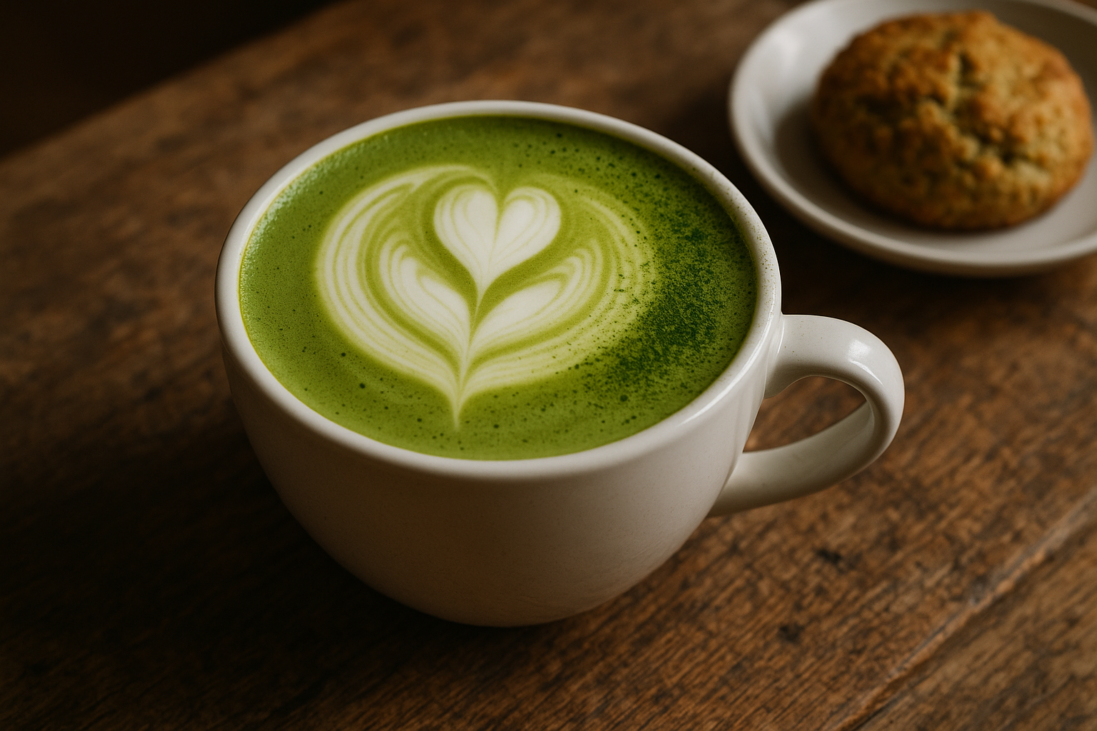Illustration af matcha latte recipe