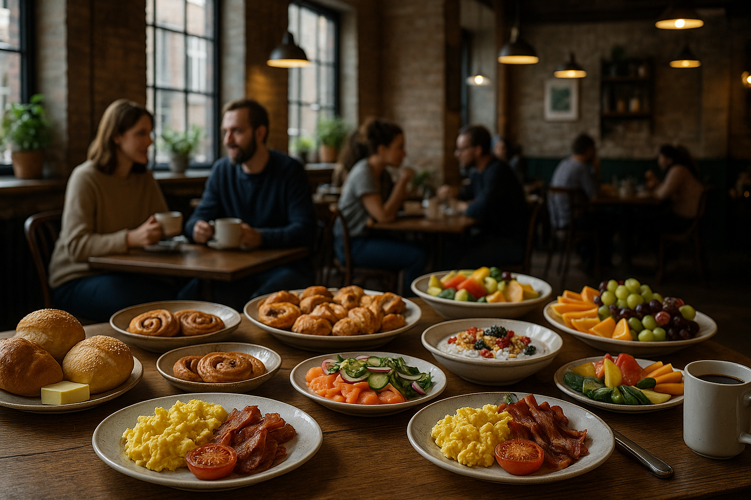 Illustration af århus brunch buffet