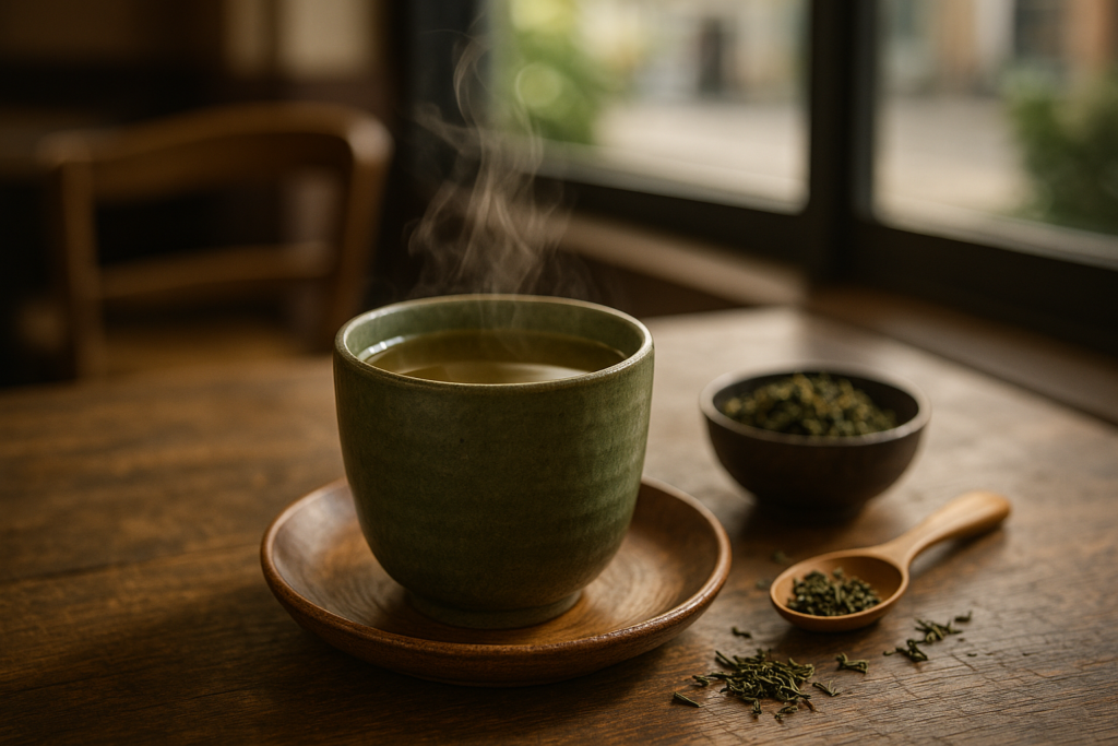 Illustration af bedste grøn te til vægttab