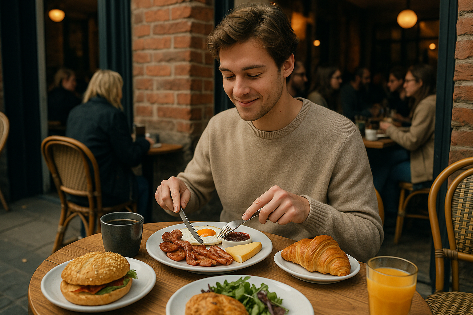 Illustration af billig brunch aarhus weekend