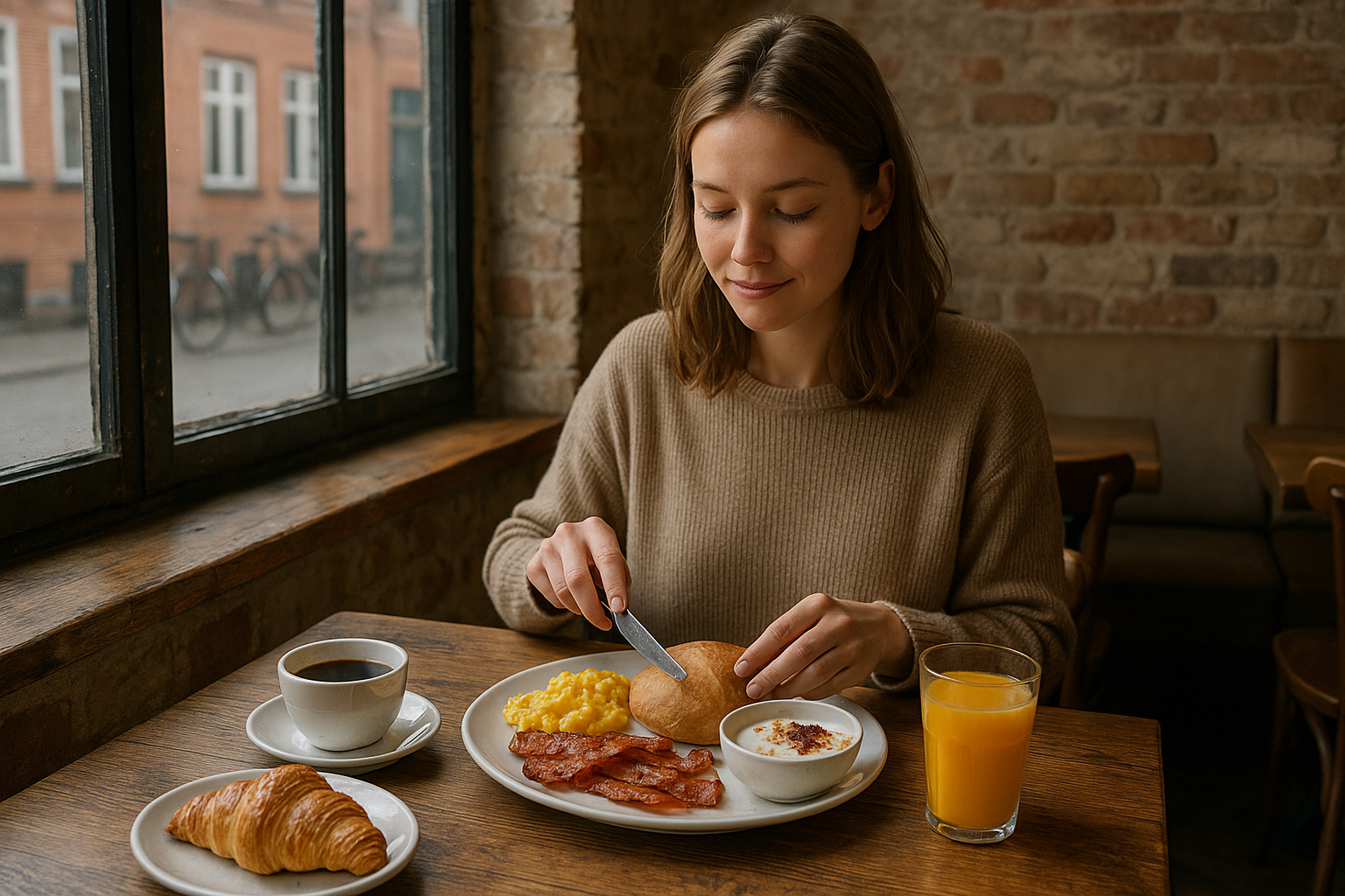 Illustration af billig brunch i århus