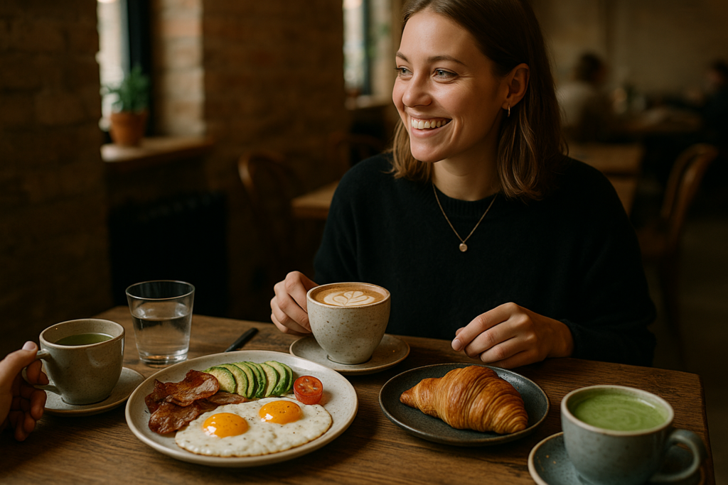 Illustration af brunch cafe århus