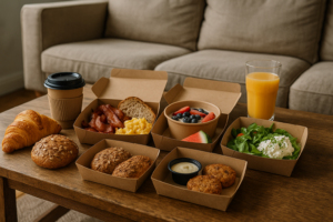 Illustration af brunch take away aarhus