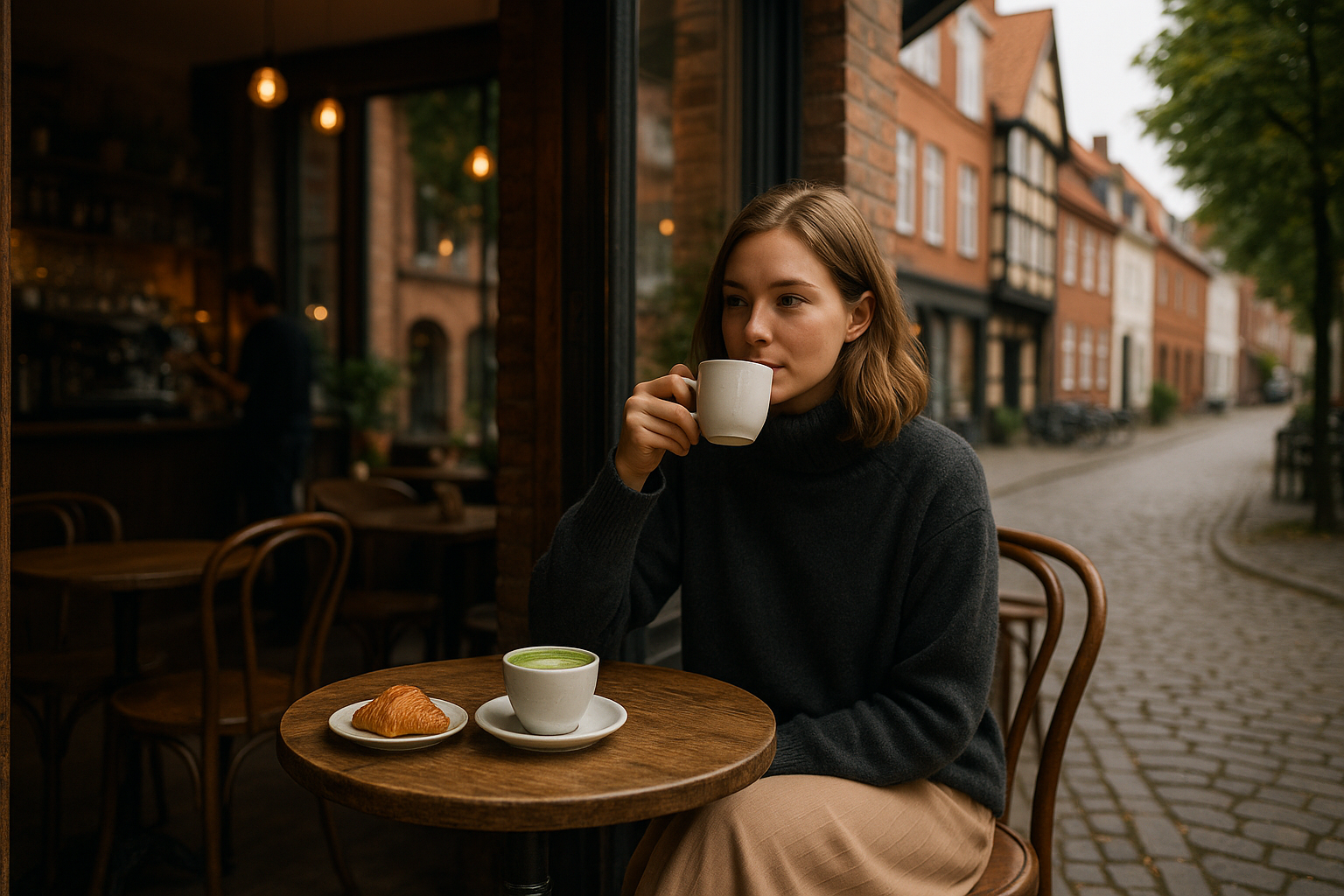 Illustration af cafe århus nord