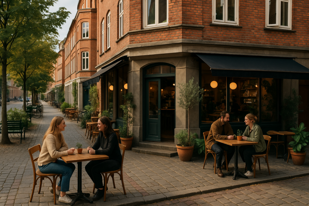 Illustration af cafe frederiksbjerg