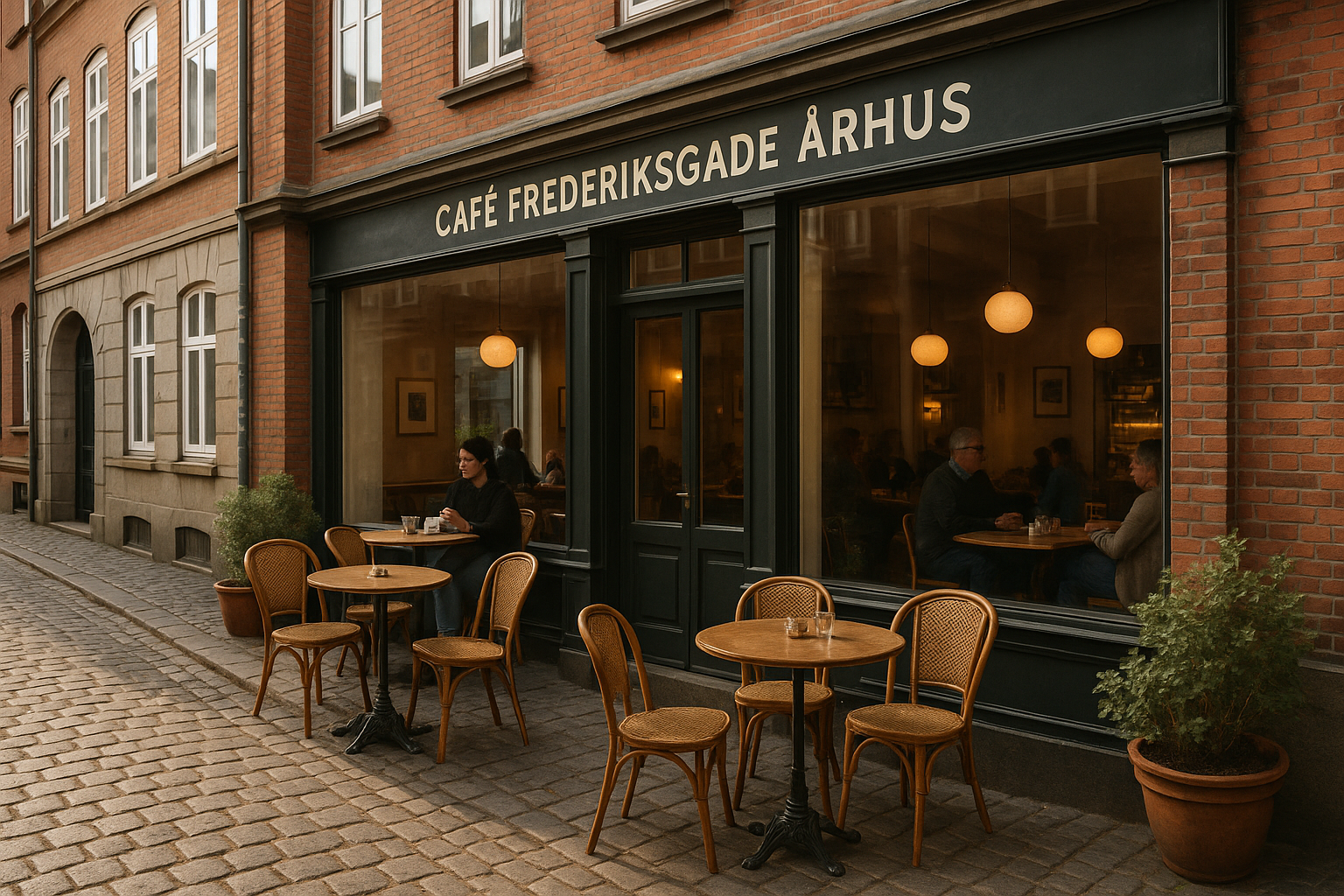 Illustration af cafe frederiksgade århus