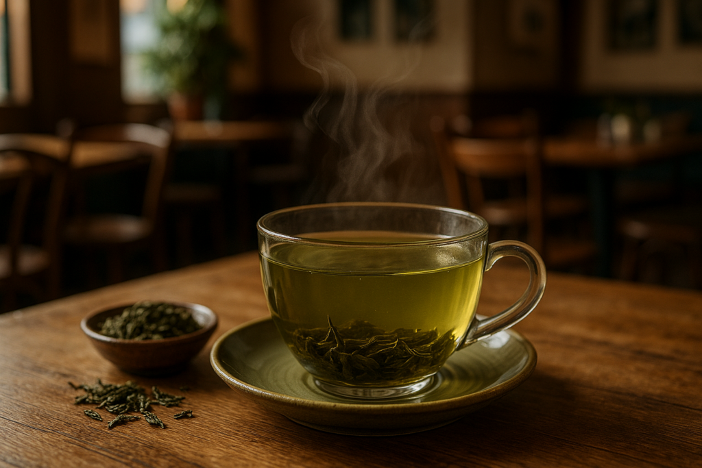 Illustration af grøn te kur