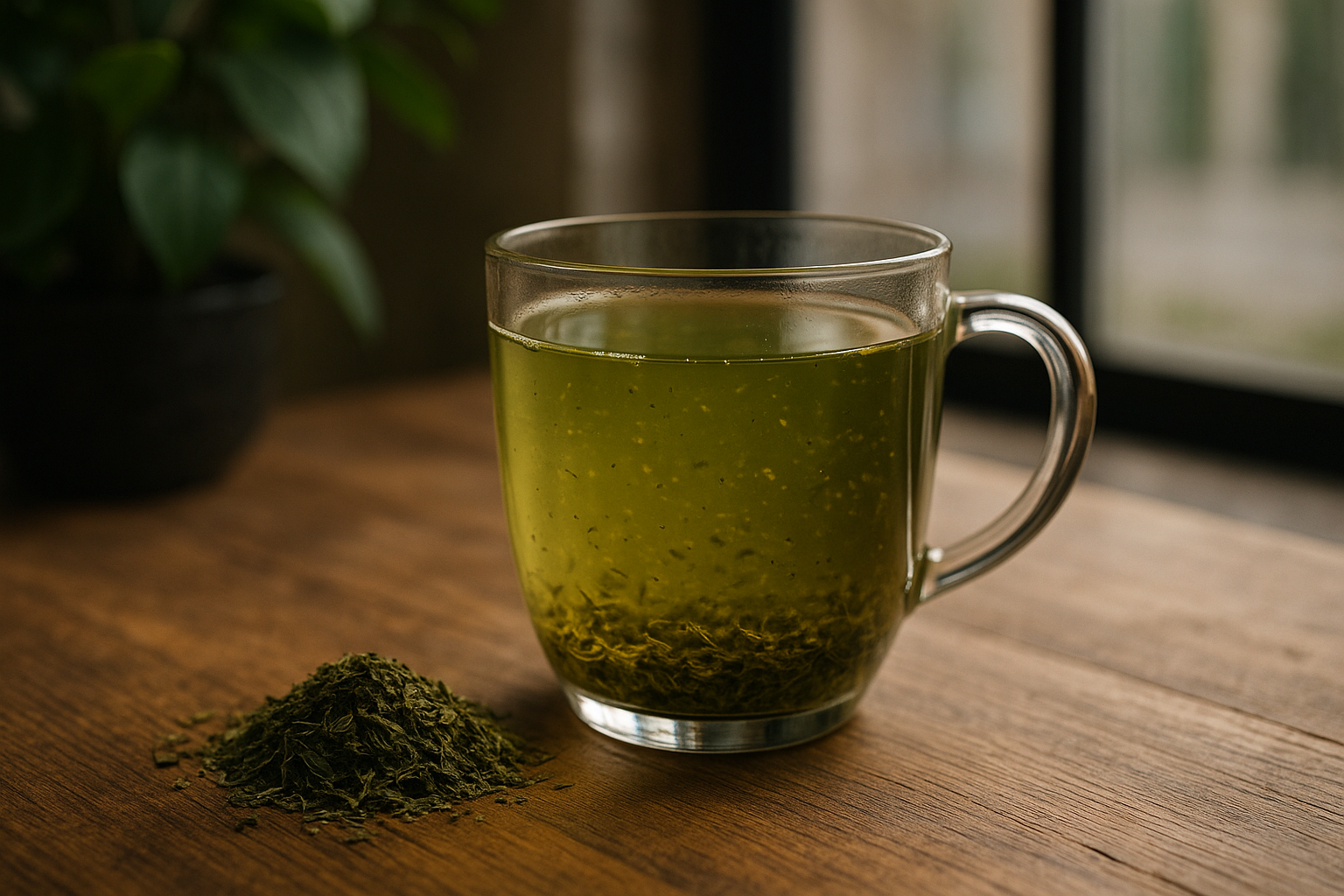 Illustration af grøn te virkning