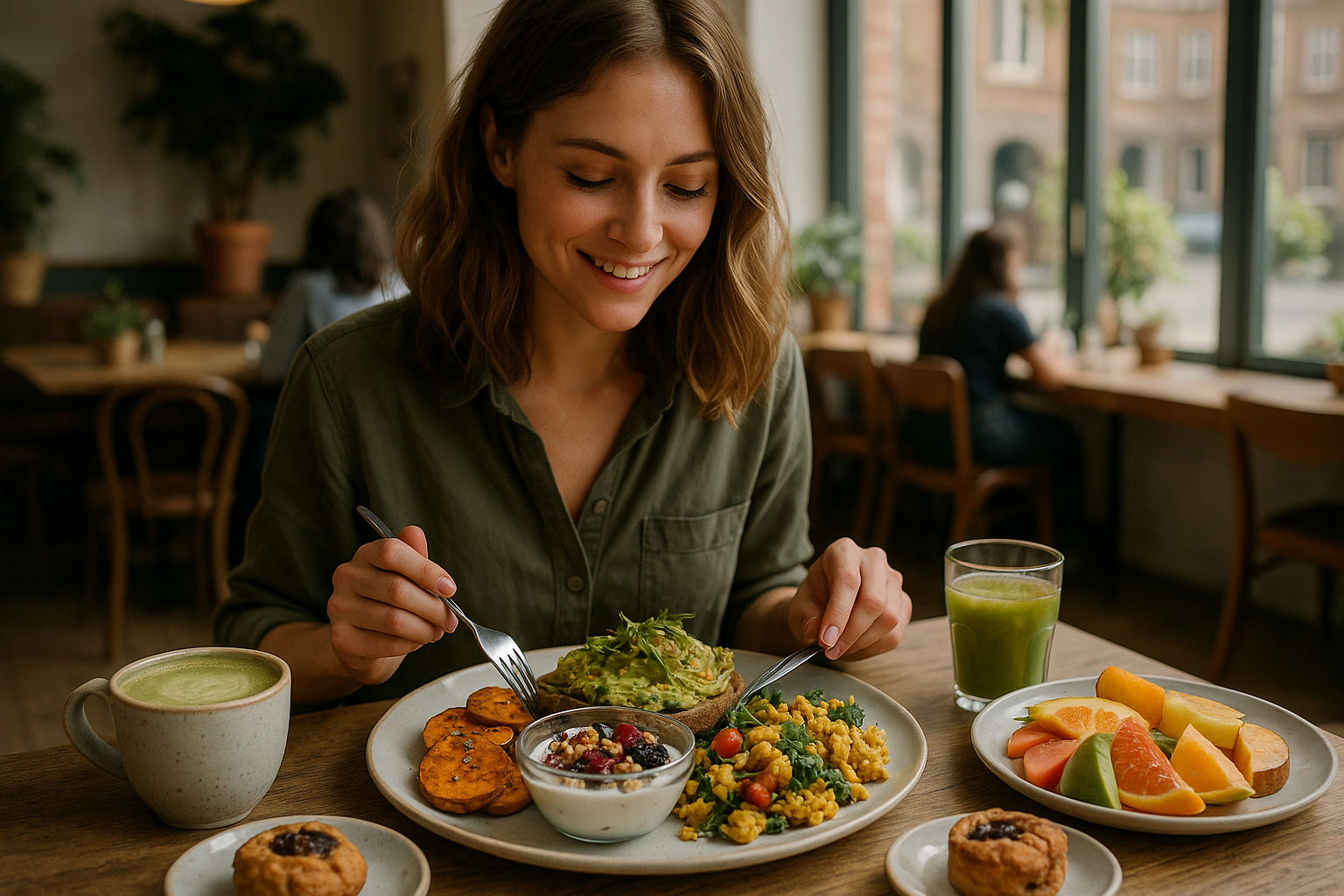 Illustration af vegansk brunch aarhus